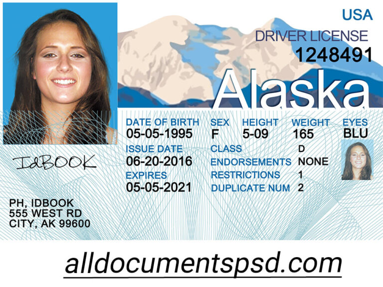 Alaska Driving License PSD Template